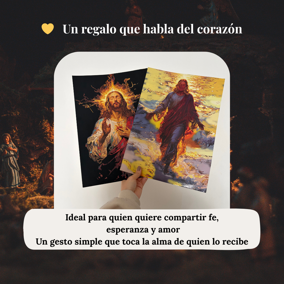 RevelaFe-Cuadro cristiano para rascar y revelar la imagen de Jesús