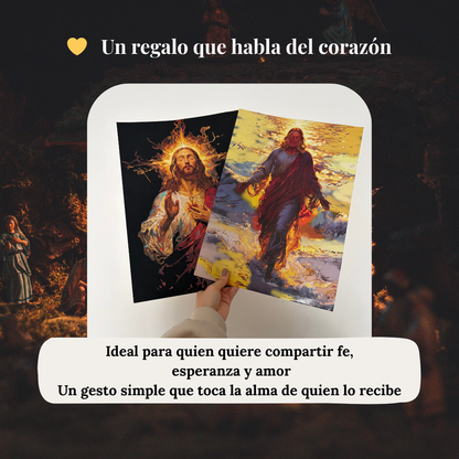 RevelaFe-Cuadro cristiano para rascar y revelar la imagen de Jesús